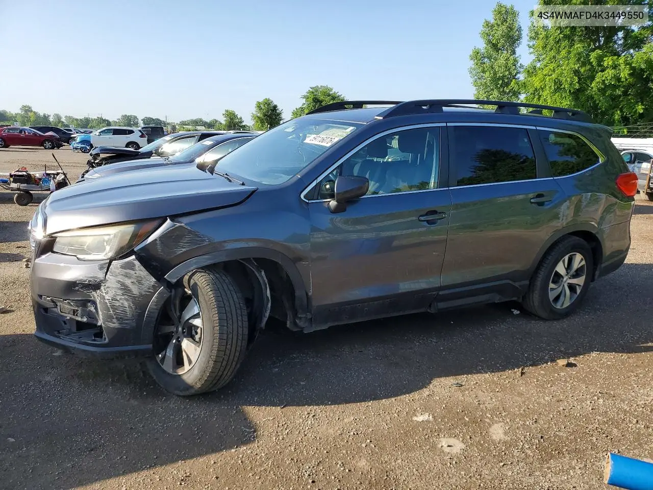 2019 Subaru Ascent Premium VIN: 4S4WMAFD4K3449550 Lot: 59116076