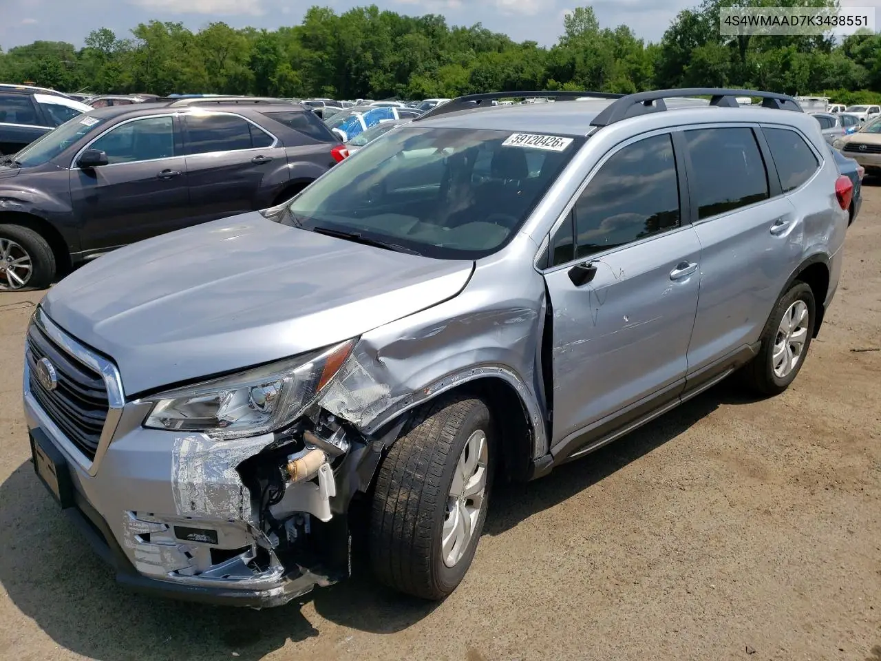 2019 Subaru Ascent VIN: 4S4WMAAD7K3438551 Lot: 59120426