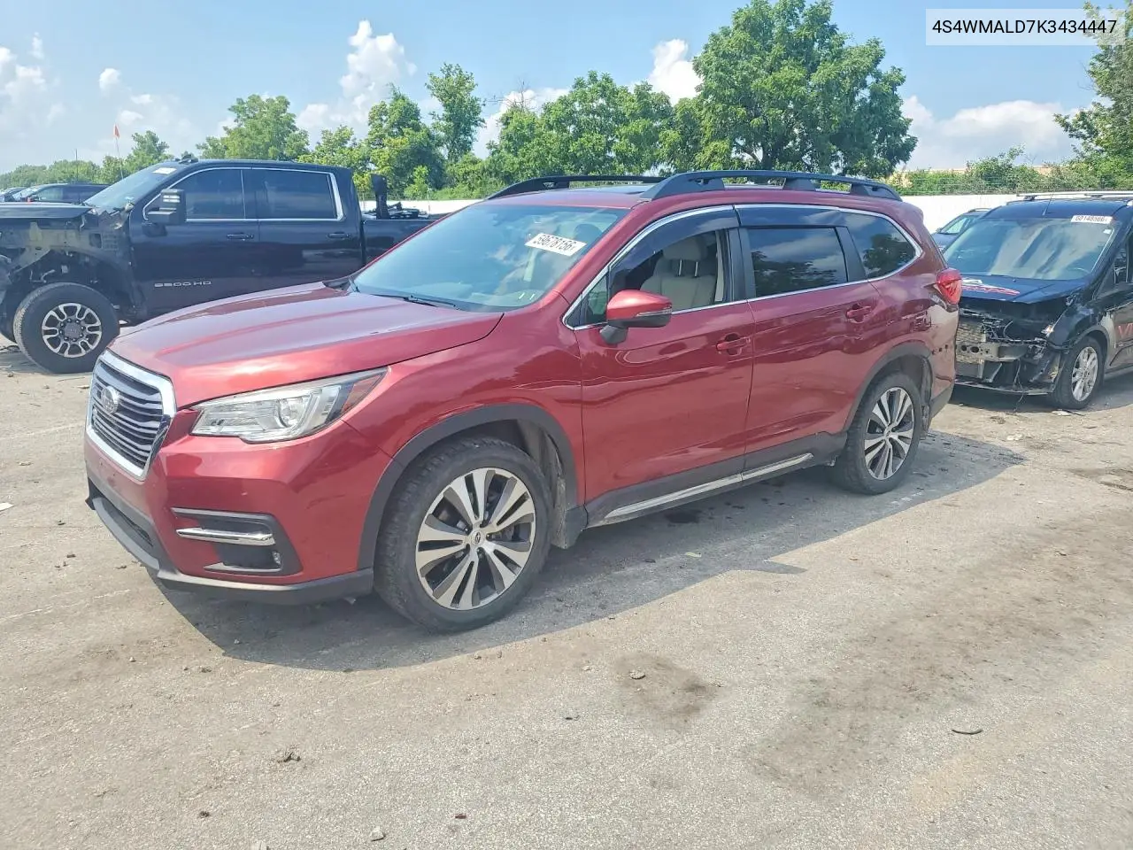 2019 Subaru Ascent Limited VIN: 4S4WMALD7K3434447 Lot: 59678156