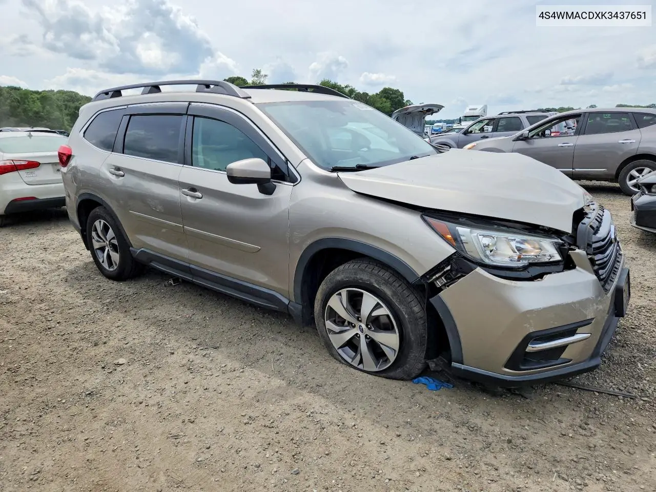 2019 Subaru Ascent Premium VIN: 4S4WMACDXK3437651 Lot: 60016646
