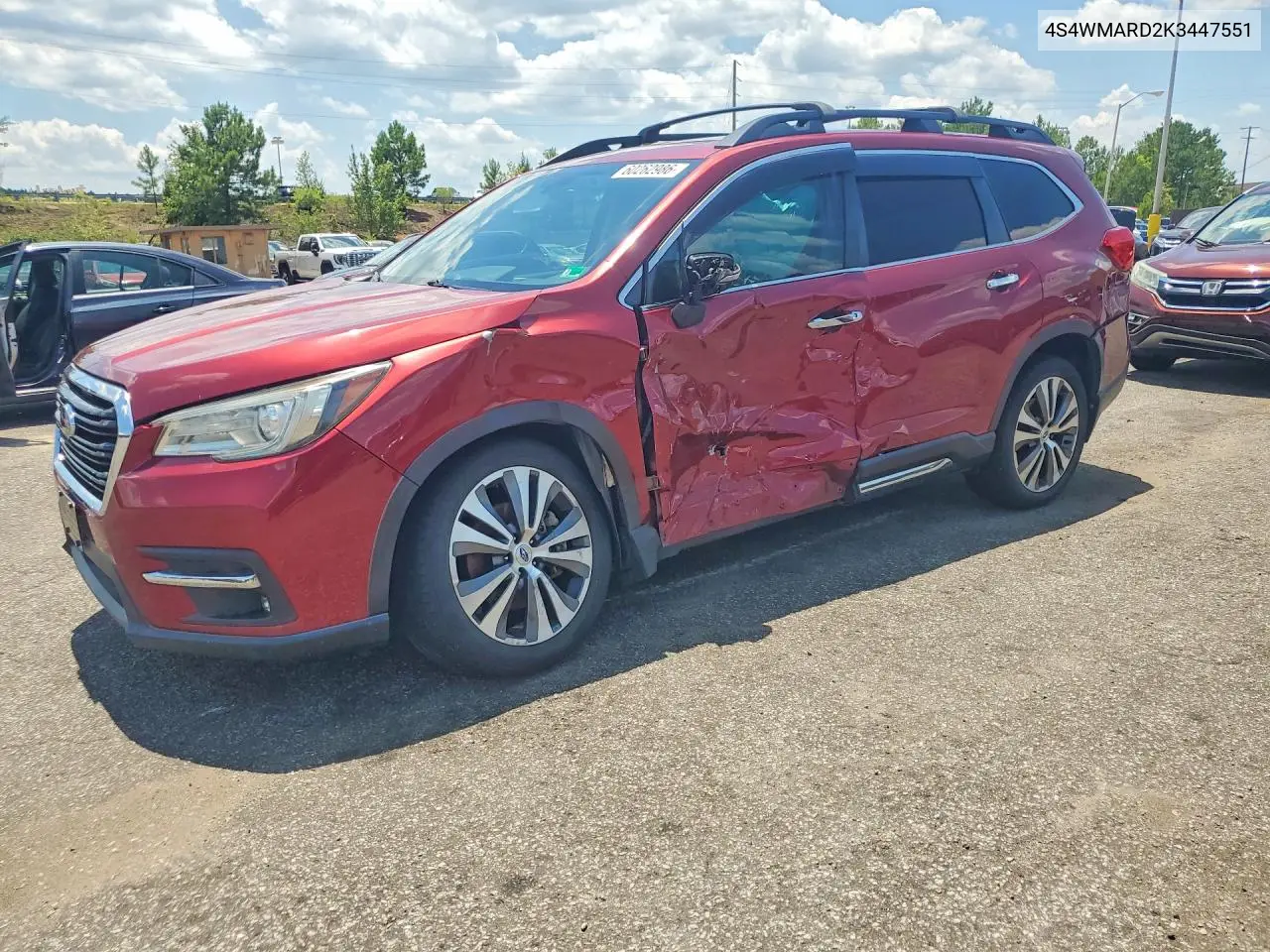 2019 Subaru Ascent Touring VIN: 4S4WMARD2K3447551 Lot: 60262986