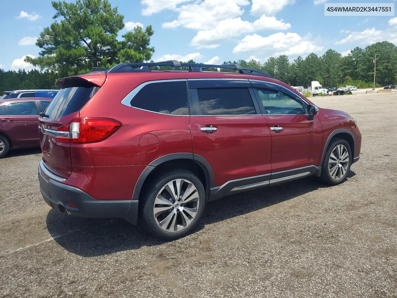 2019 Subaru Ascent Touring VIN: 4S4WMARD2K3447551 Lot: 60262986