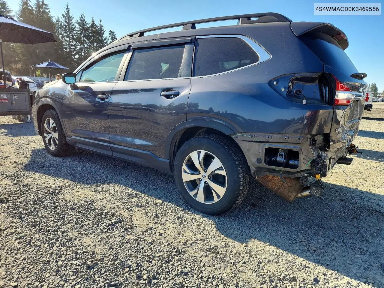 2019 Subaru Ascent Premium VIN: 4S4WMACD0K3469556 Lot: 61041796