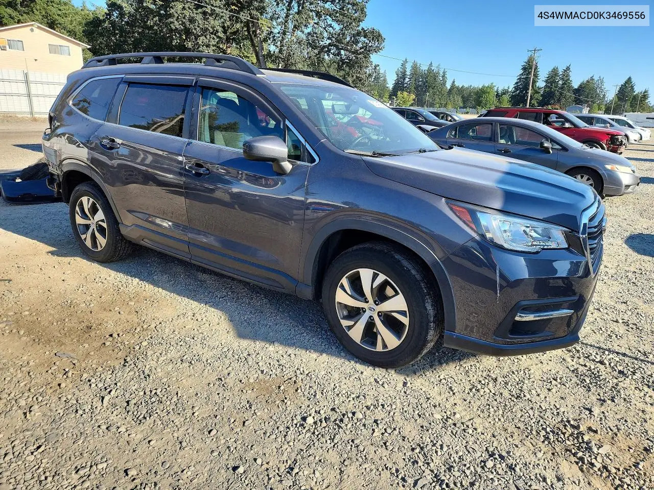 2019 Subaru Ascent Premium VIN: 4S4WMACD0K3469556 Lot: 61041796