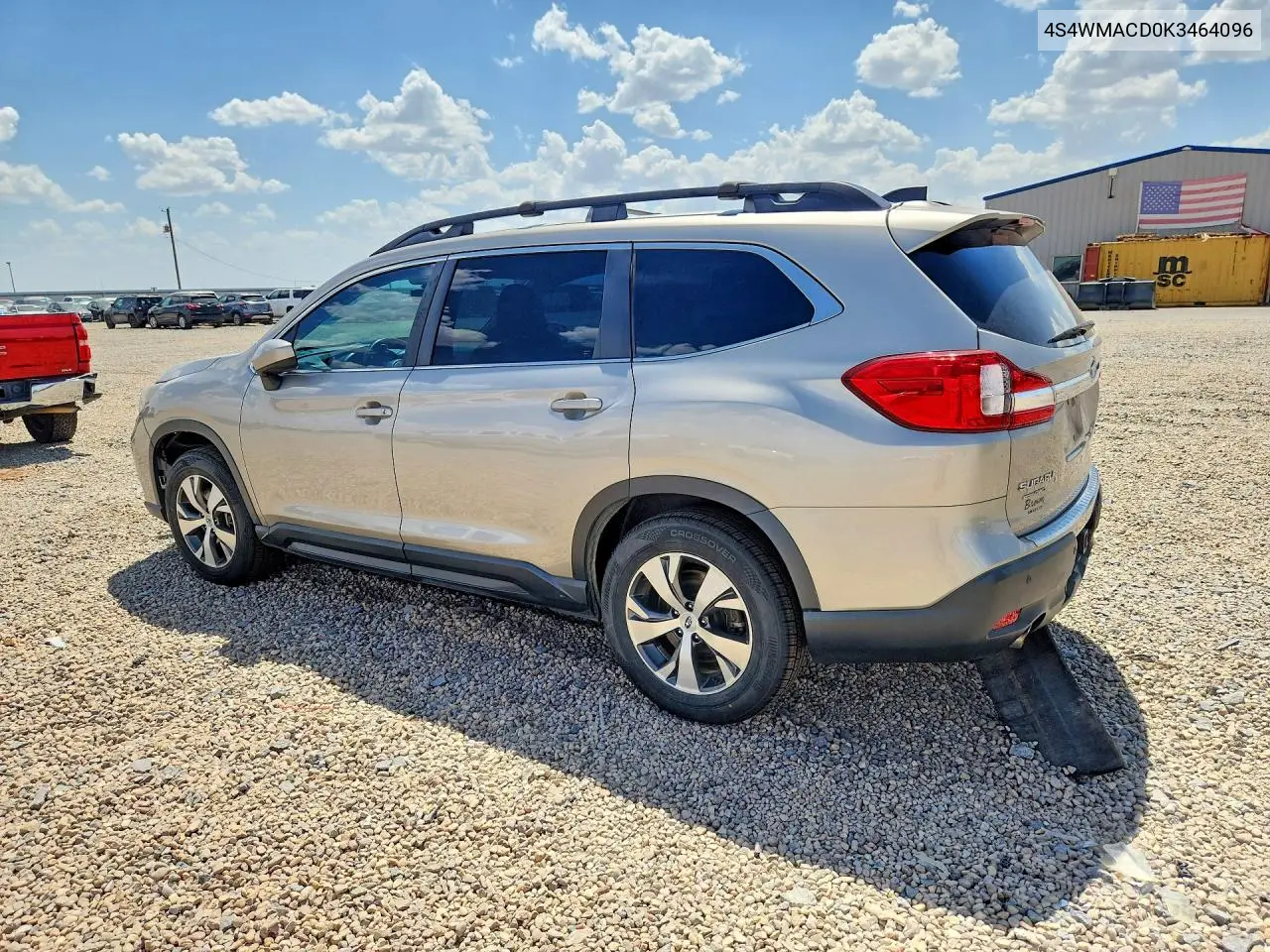 2019 Subaru Ascent Premium VIN: 4S4WMACD0K3464096 Lot: 61784116