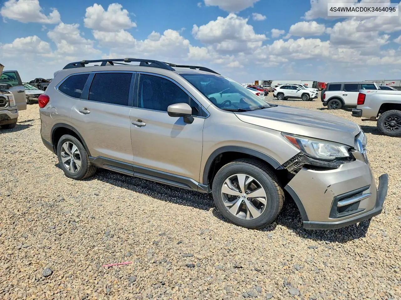 2019 Subaru Ascent Premium VIN: 4S4WMACD0K3464096 Lot: 61784116