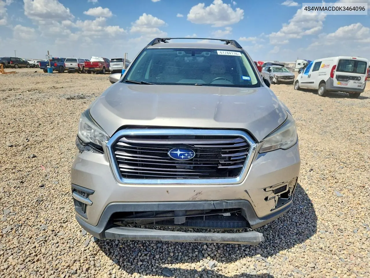 2019 Subaru Ascent Premium VIN: 4S4WMACD0K3464096 Lot: 61784116