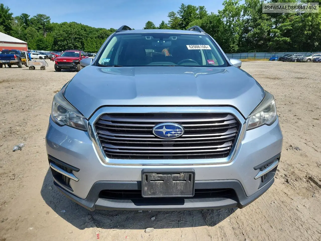 2019 Subaru Ascent Premium VIN: 4S4WMAED8K3437452 Lot: 62006166