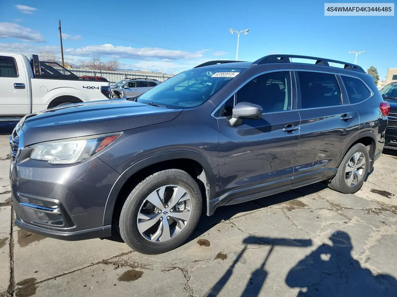 4S4WMAFD4K3446485 2019 Subaru Ascent Premium