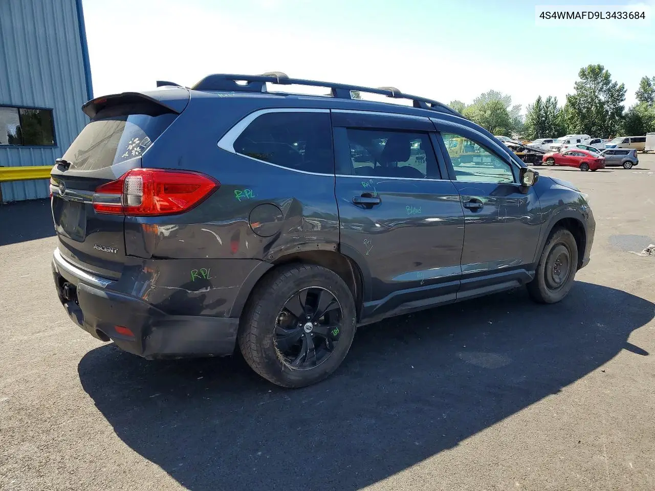 2020 Subaru Ascent Premium VIN: 4S4WMAFD9L3433684 Lot: 58363456