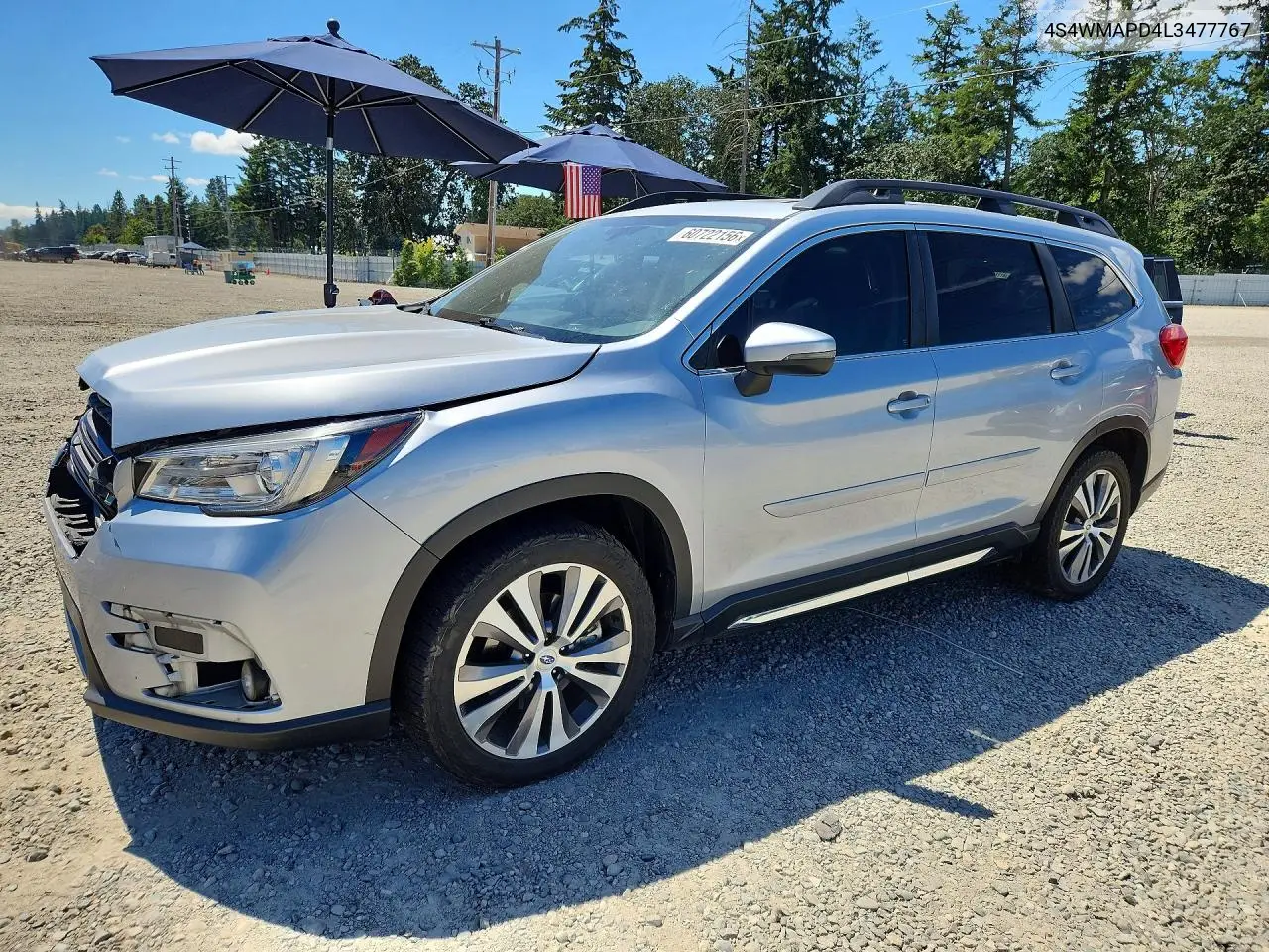 2020 Subaru Ascent Limited VIN: 4S4WMAPD4L3477767 Lot: 60722156