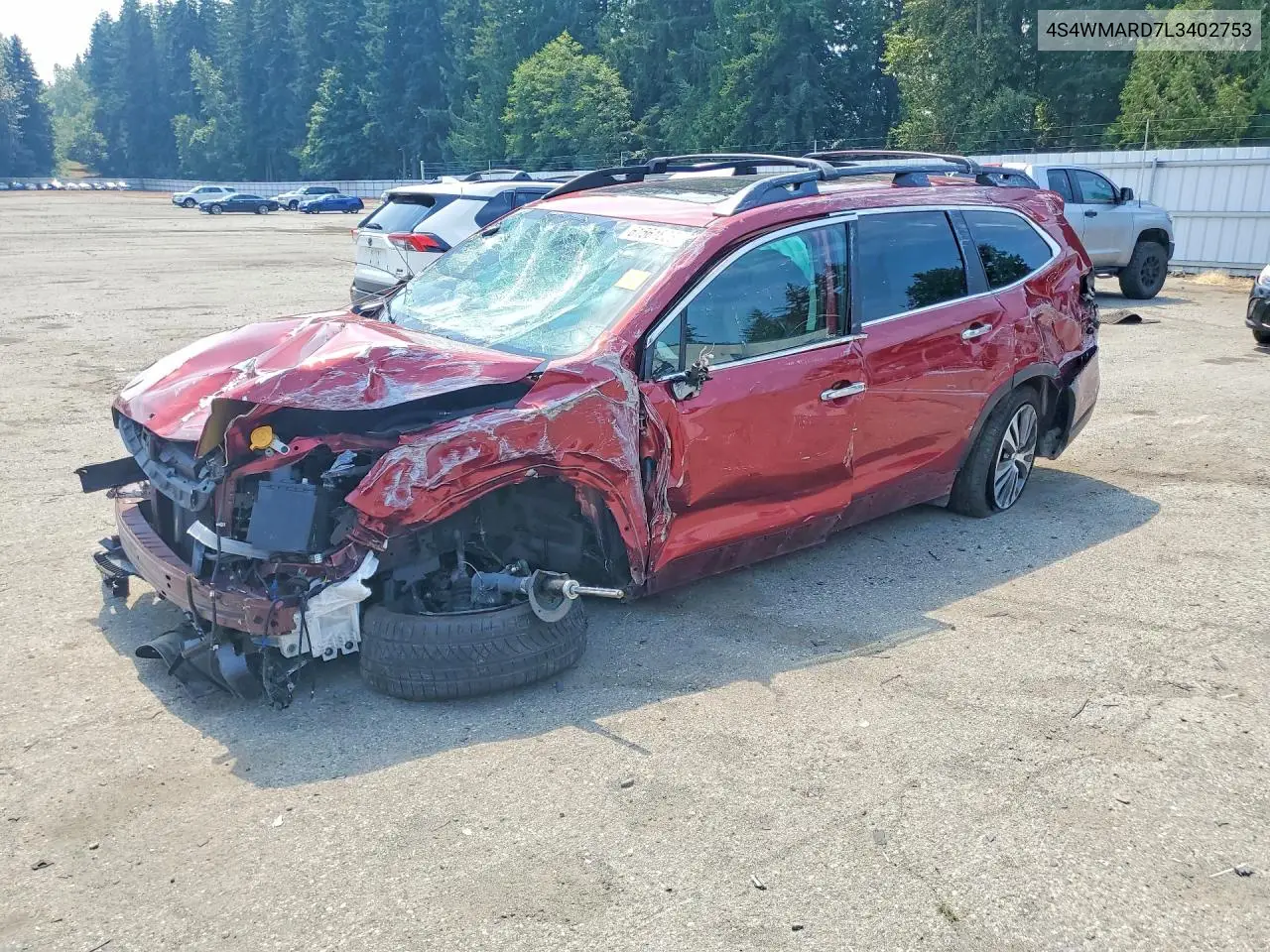 2020 Subaru Ascent Touring VIN: 4S4WMARD7L3402753 Lot: 61561826