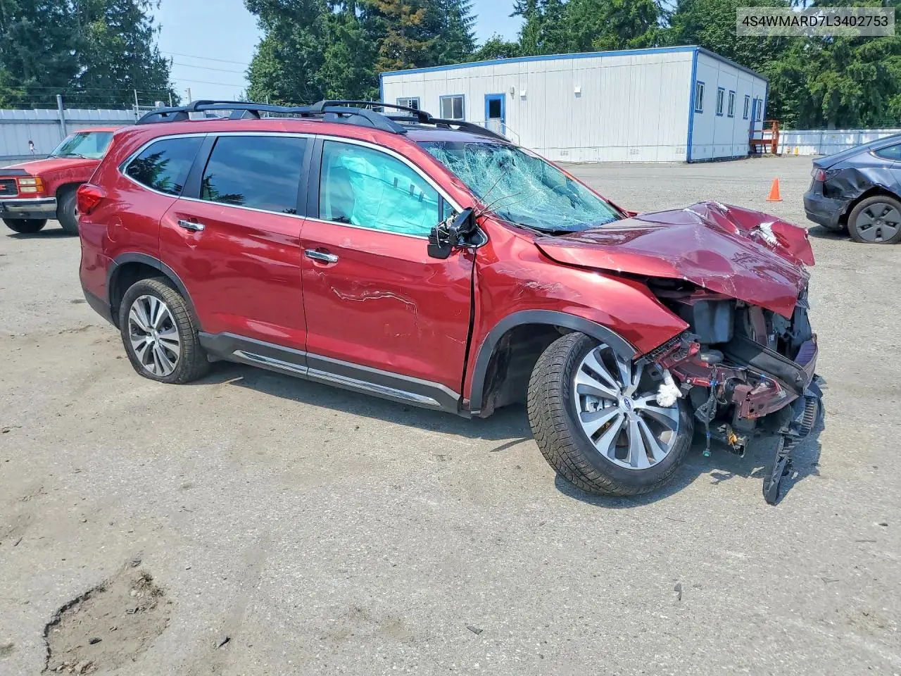 2020 Subaru Ascent Touring VIN: 4S4WMARD7L3402753 Lot: 61561826
