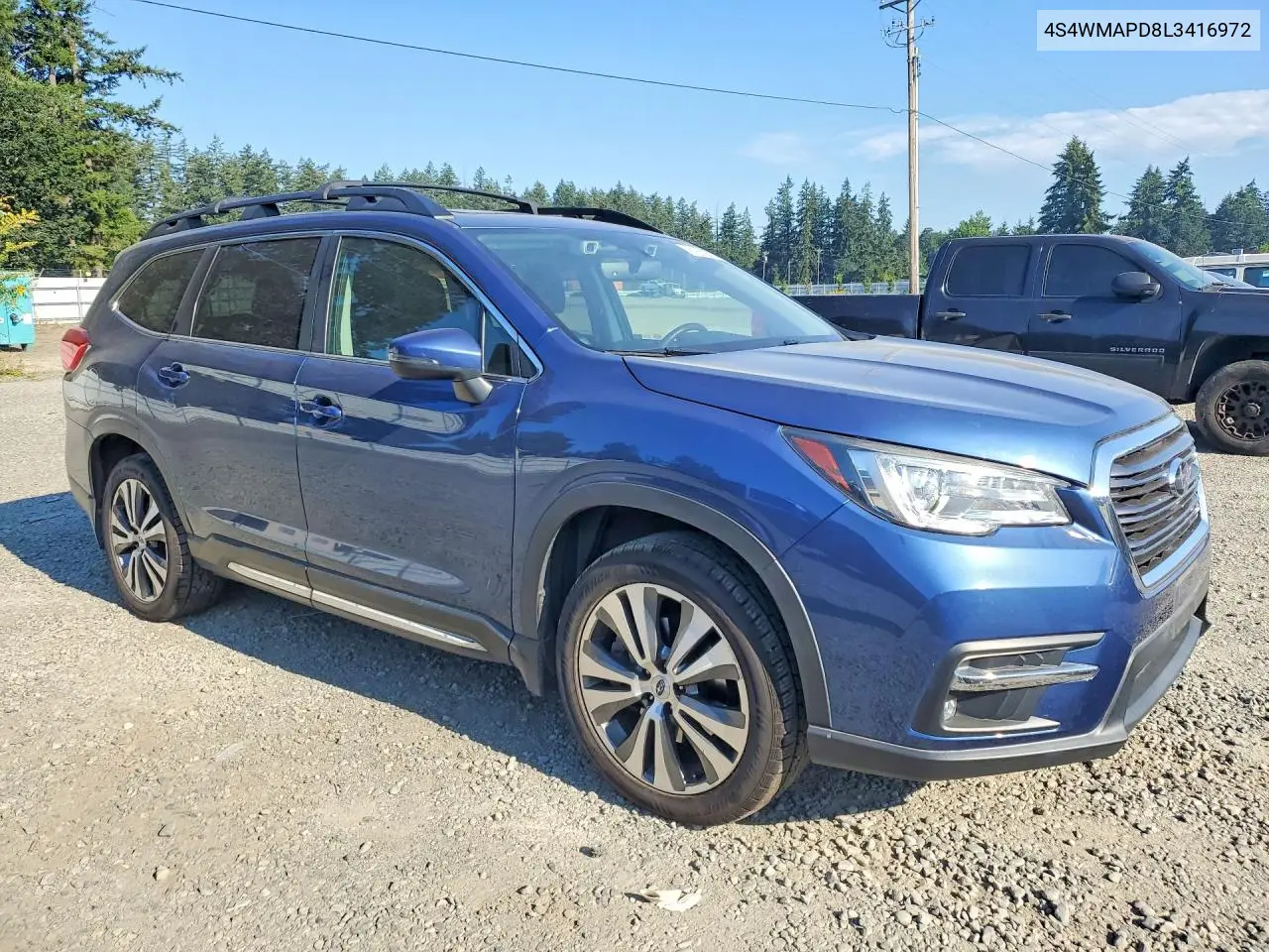 2020 Subaru Ascent Limited VIN: 4S4WMAPD8L3416972 Lot: 61900526