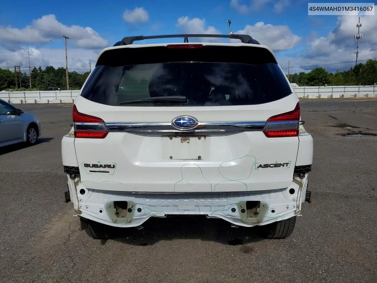 2021 Subaru Ascent Premium VIN: 4S4WMAHD1M3416067 Lot: 56346866
