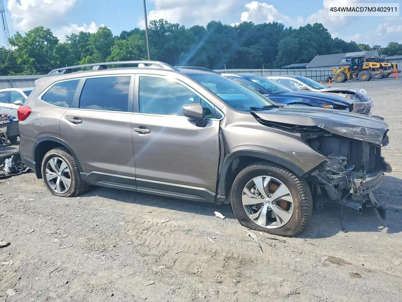 2021 Subaru Ascent Premium VIN: 4S4WMACD7M3402911 Lot: 58416036