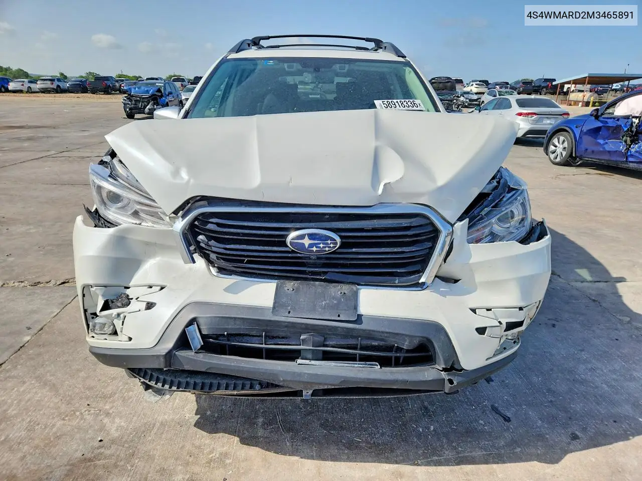 2021 Subaru Ascent Touring VIN: 4S4WMARD2M3465891 Lot: 58918336