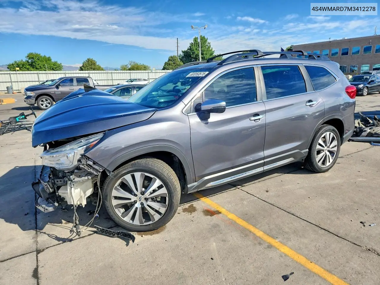 2021 Subaru Ascent Touring VIN: 4S4WMARD7M3412278 Lot: 60050876