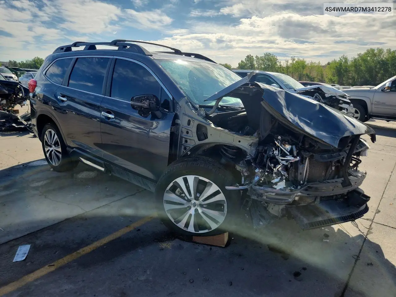 2021 Subaru Ascent Touring VIN: 4S4WMARD7M3412278 Lot: 60050876