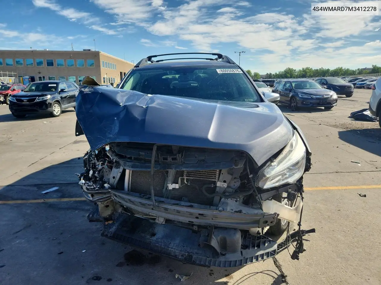 2021 Subaru Ascent Touring VIN: 4S4WMARD7M3412278 Lot: 60050876