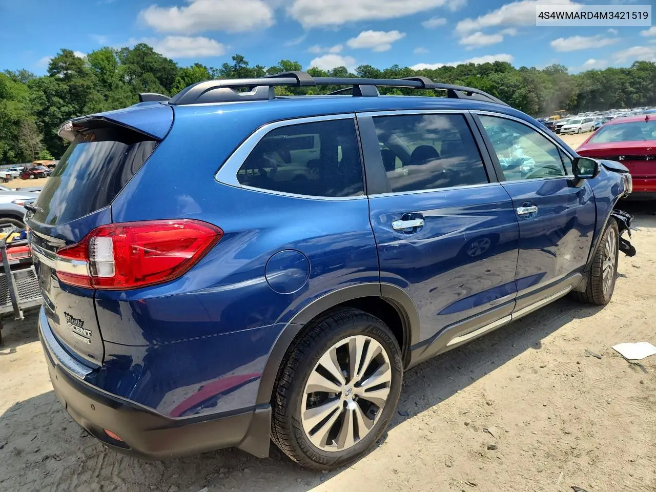 2021 Subaru Ascent Touring VIN: 4S4WMARD4M3421519 Lot: 60352206