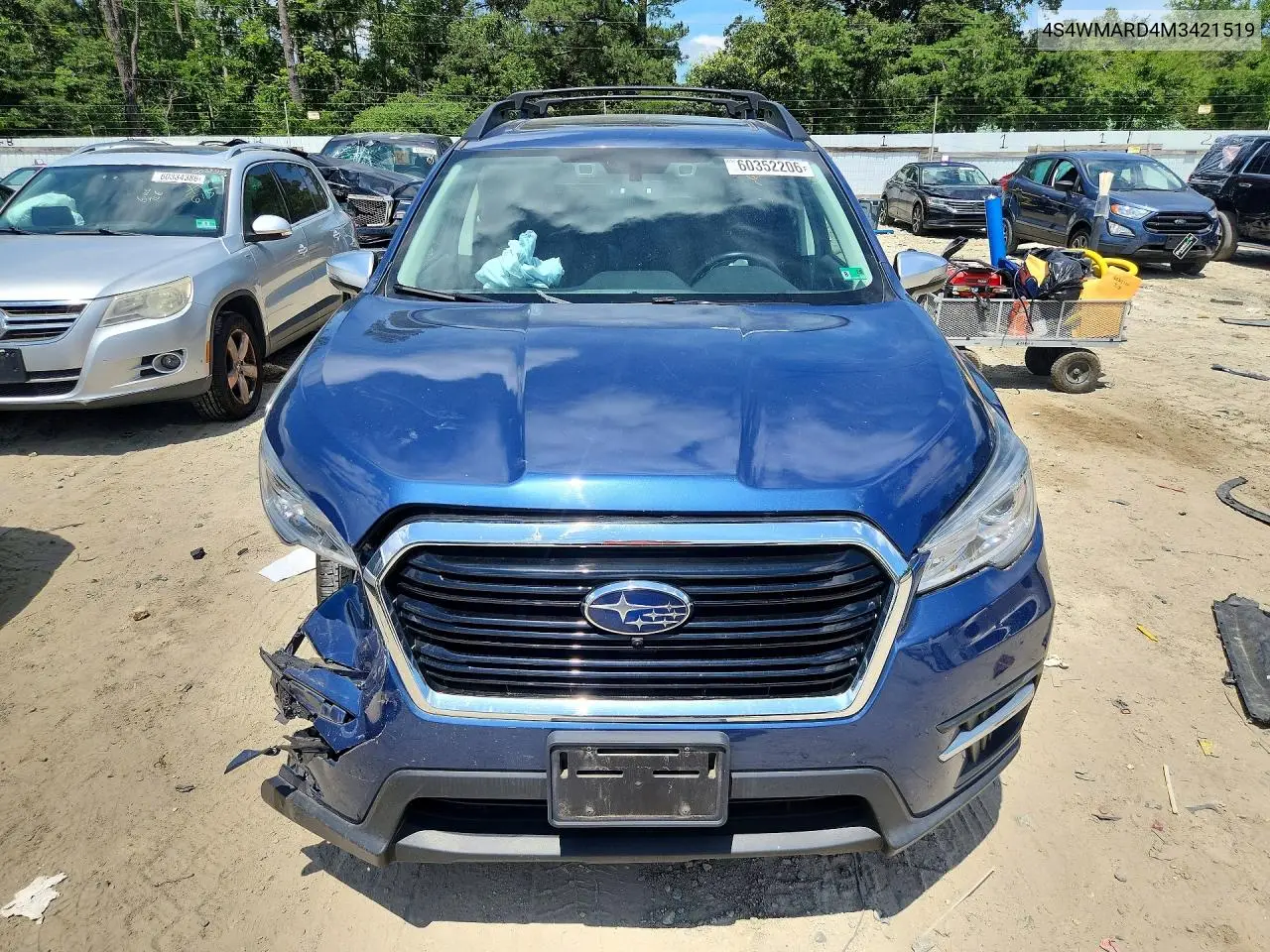 2021 Subaru Ascent Touring VIN: 4S4WMARD4M3421519 Lot: 60352206