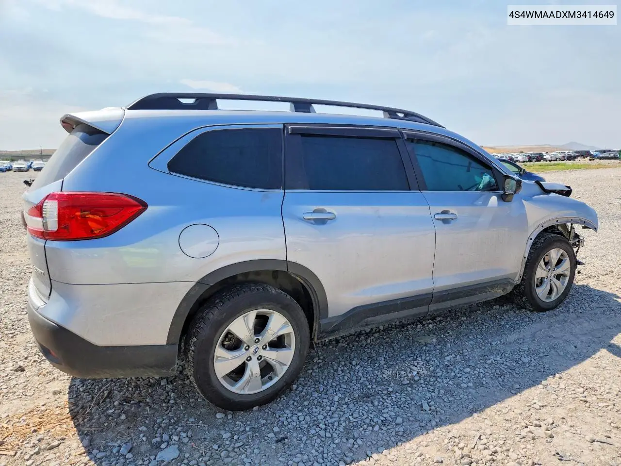 2021 Subaru Ascent VIN: 4S4WMAADXM3414649 Lot: 60586226
