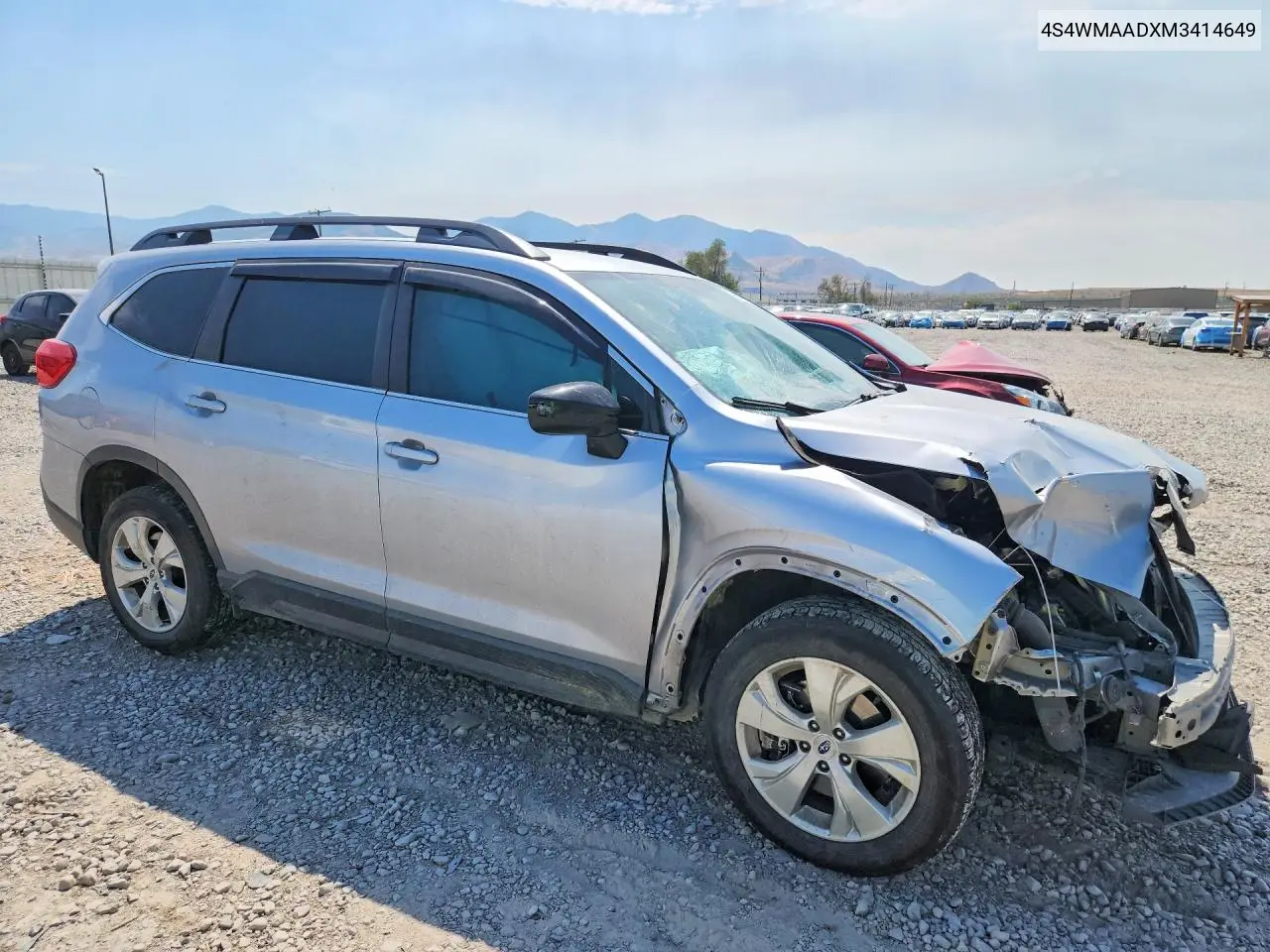 2021 Subaru Ascent VIN: 4S4WMAADXM3414649 Lot: 60586226