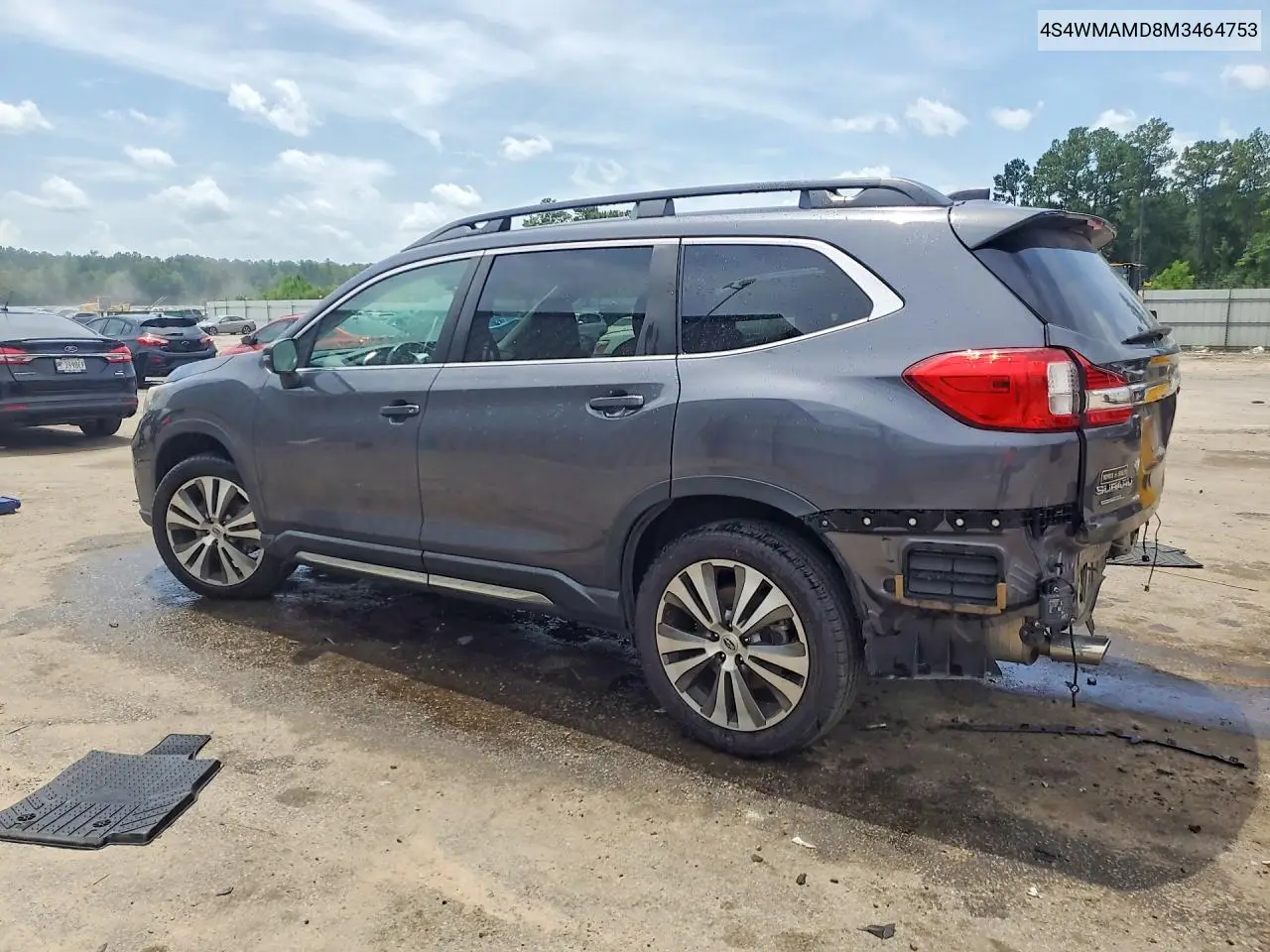 2021 Subaru Ascent Limited VIN: 4S4WMAMD8M3464753 Lot: 61535086