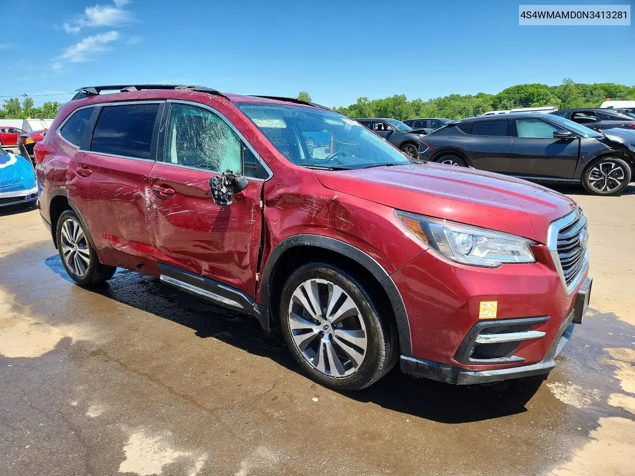 2022 Subaru Ascent Limited VIN: 4S4WMAMD0N3413281 Lot: 55335096