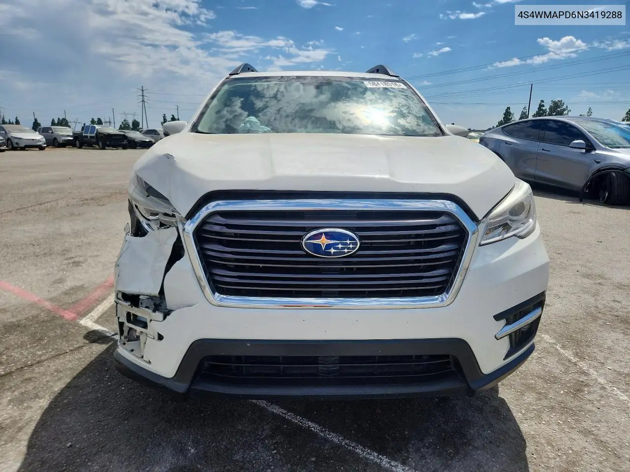2022 Subaru Ascent Limited VIN: 4S4WMAPD6N3419288 Lot: 58418516