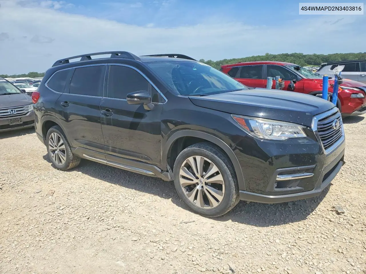 2022 Subaru Ascent Limited VIN: 4S4WMAPD2N3403816 Lot: 58969136