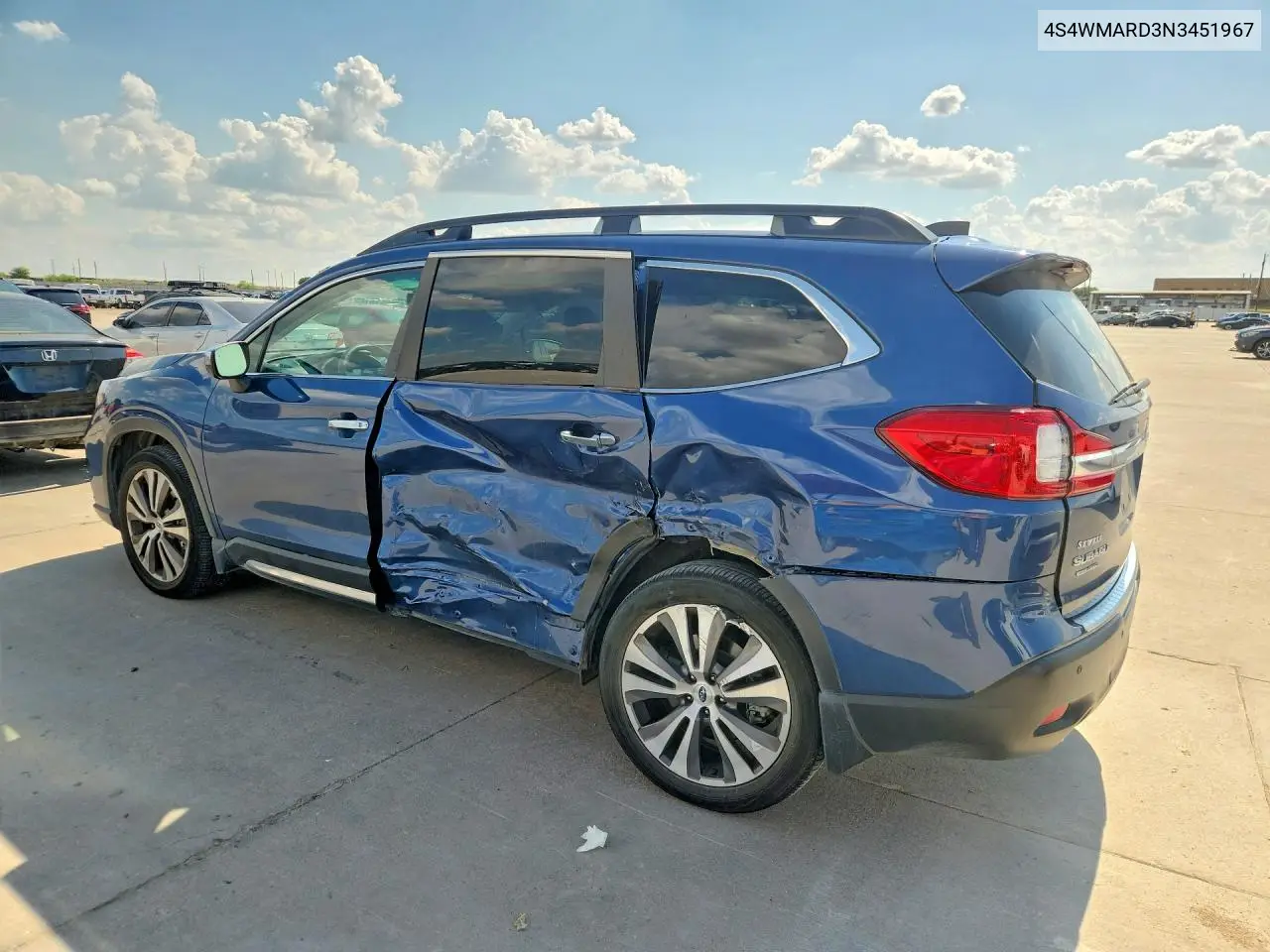 2022 Subaru Ascent Touring VIN: 4S4WMARD3N3451967 Lot: 59905366