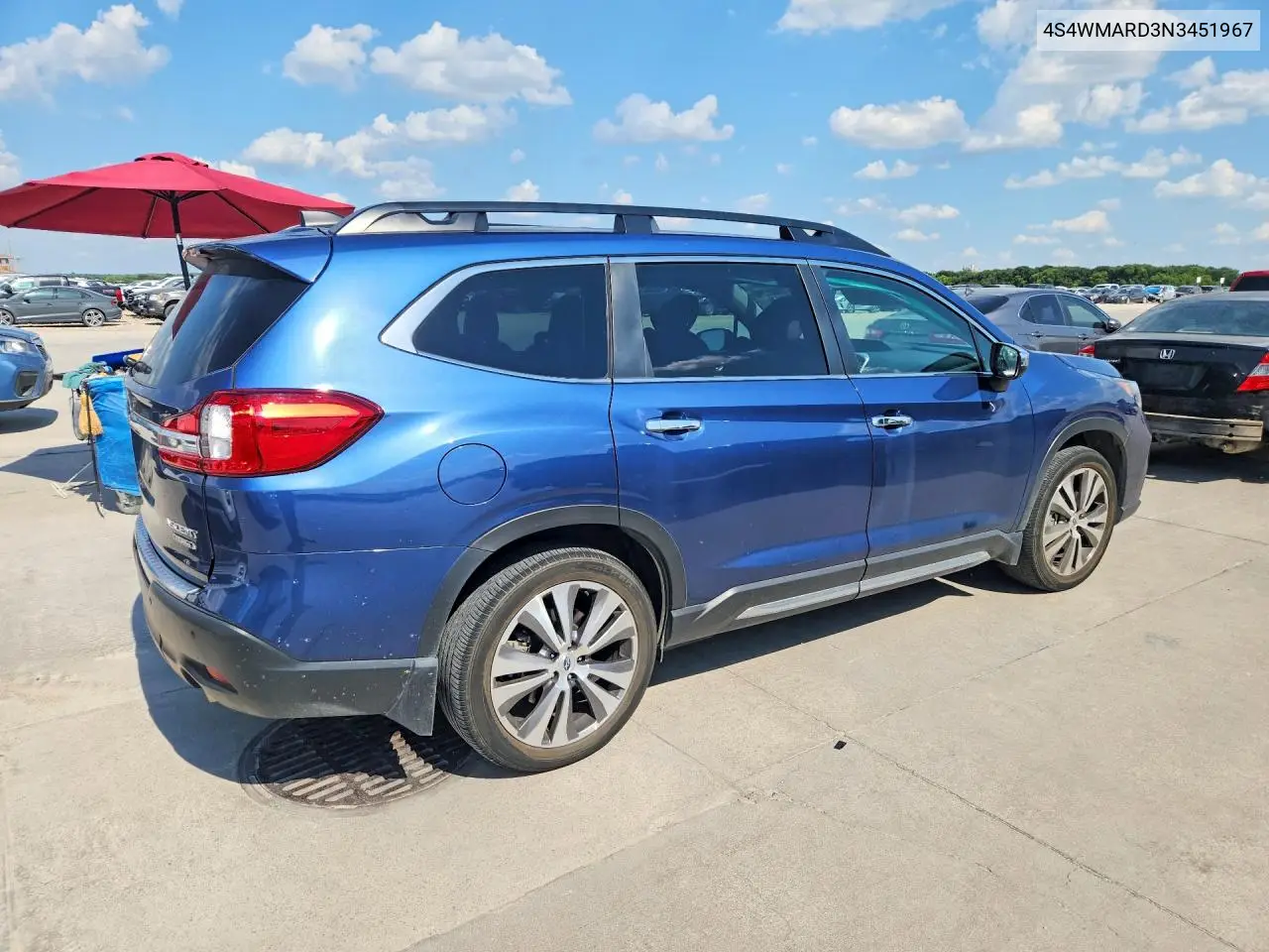 2022 Subaru Ascent Touring VIN: 4S4WMARD3N3451967 Lot: 59905366