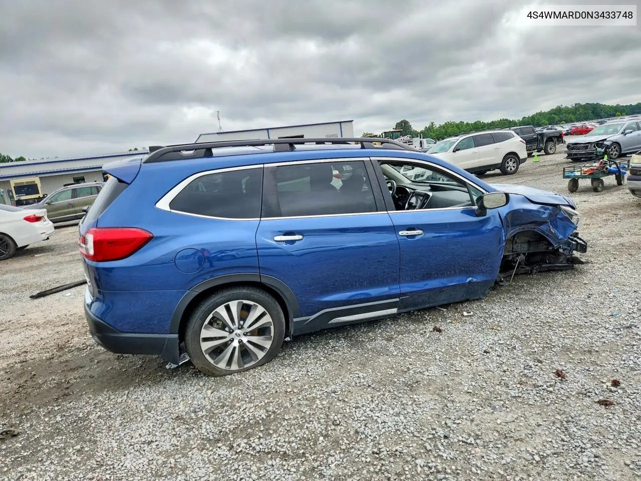 2022 Subaru Ascent Touring VIN: 4S4WMARD0N3433748 Lot: 60428036