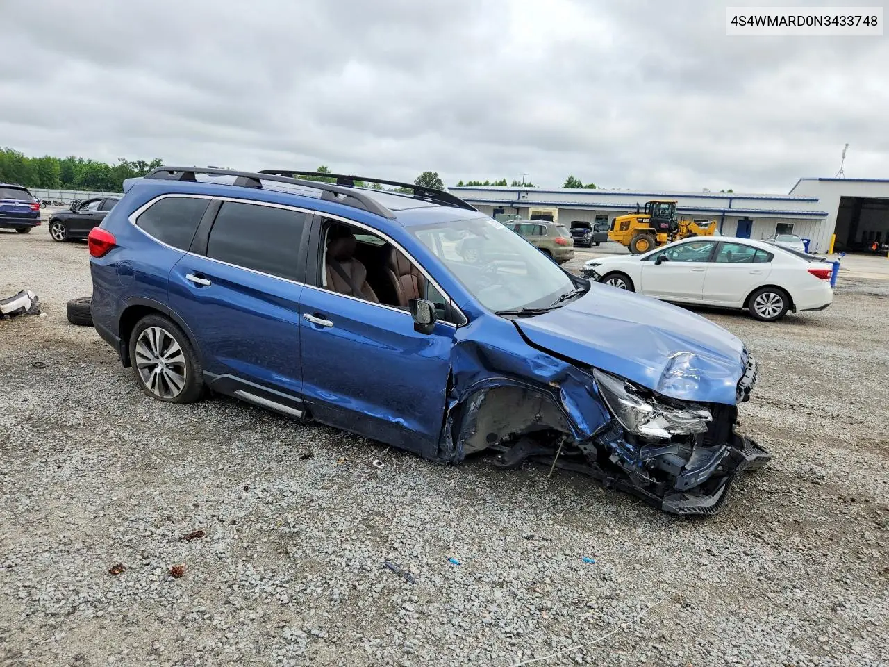 2022 Subaru Ascent Touring VIN: 4S4WMARD0N3433748 Lot: 60428036