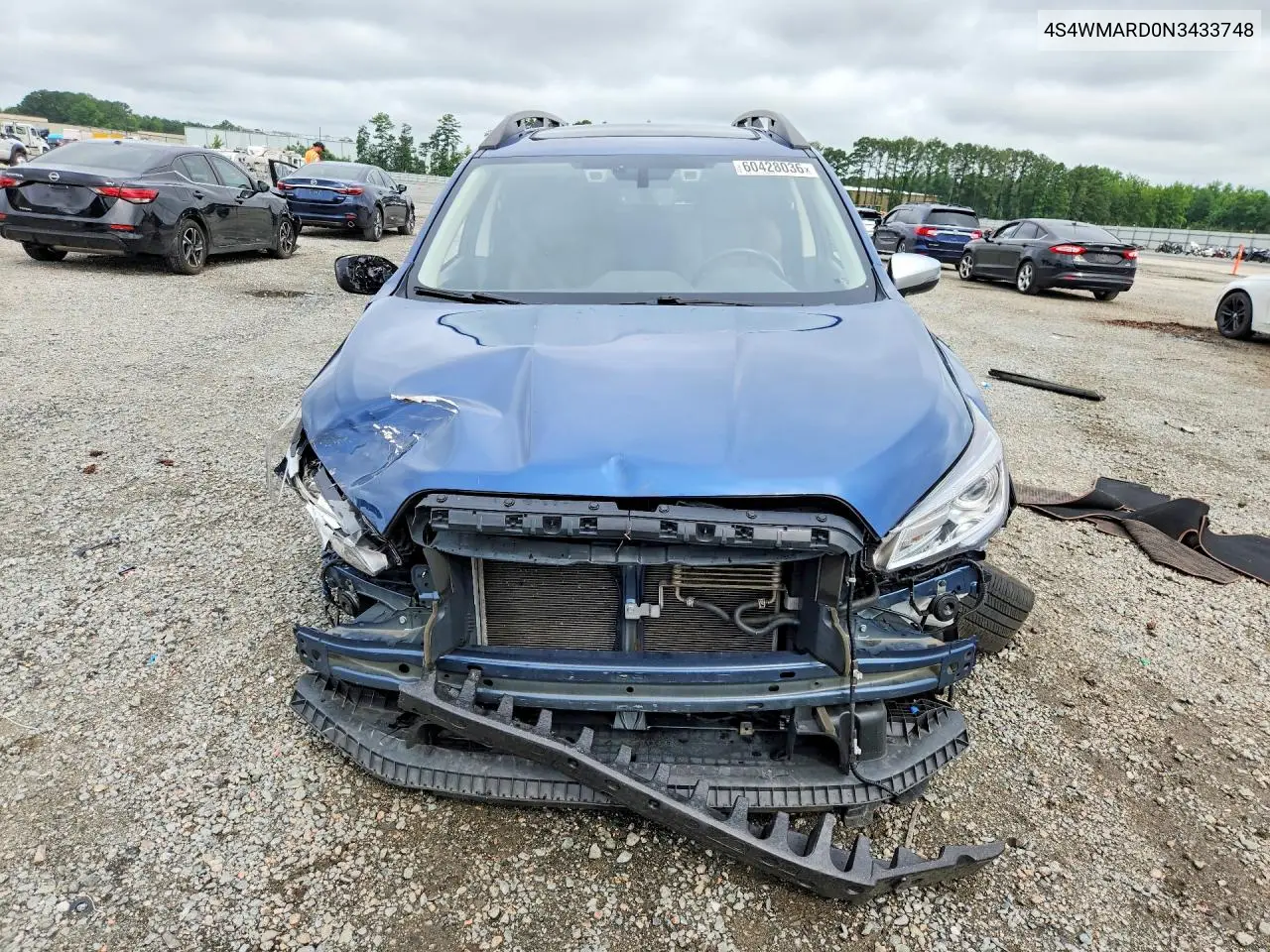 2022 Subaru Ascent Touring VIN: 4S4WMARD0N3433748 Lot: 60428036