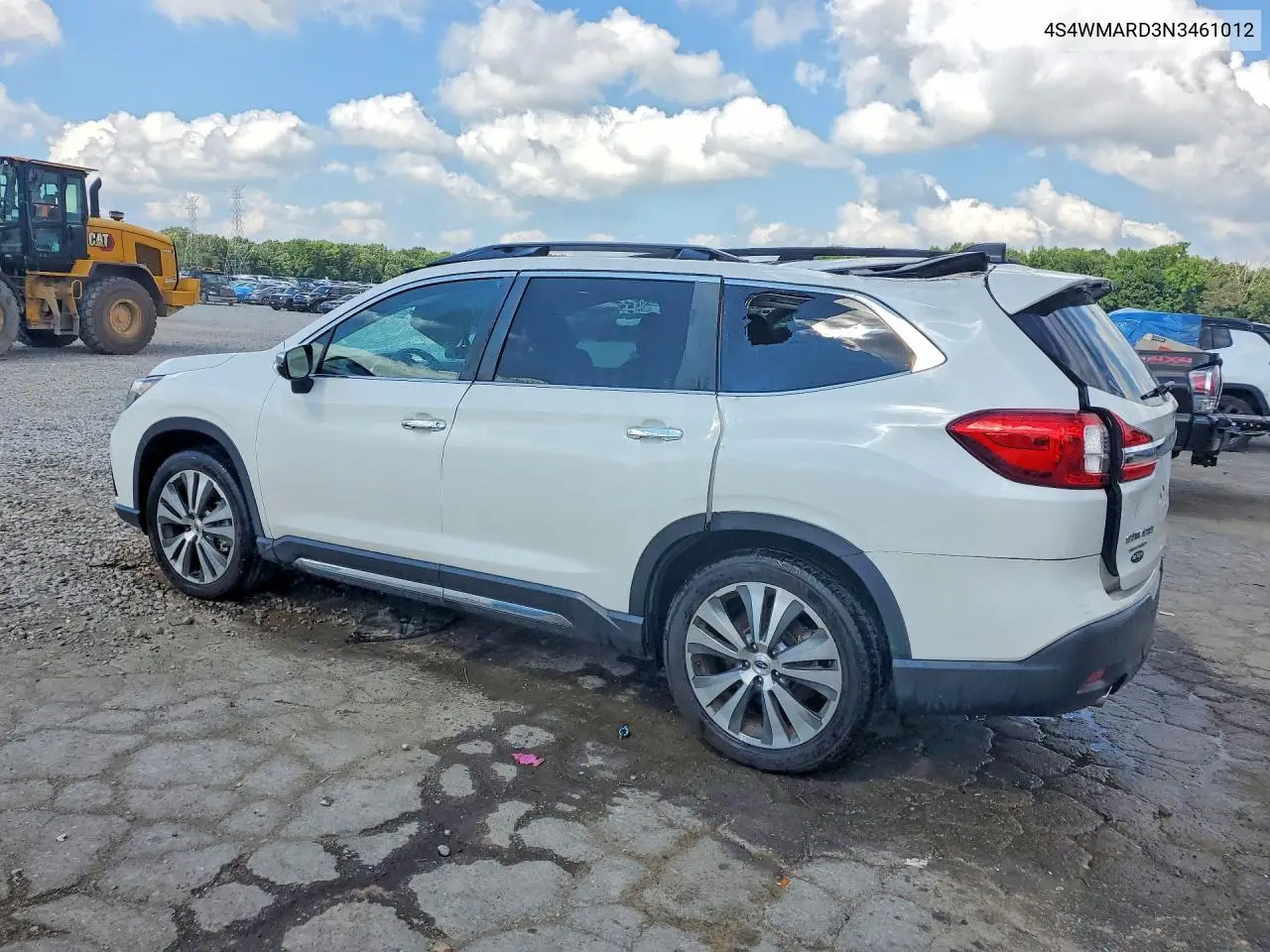 2022 Subaru Ascent Touring VIN: 4S4WMARD3N3461012 Lot: 60463486