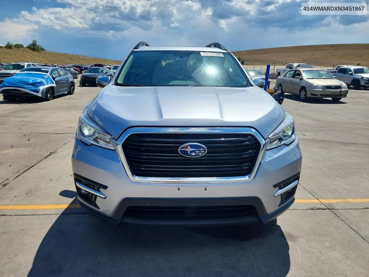 2022 Subaru Ascent Touring VIN: 4S4WMARDXN3451867 Lot: 60808356