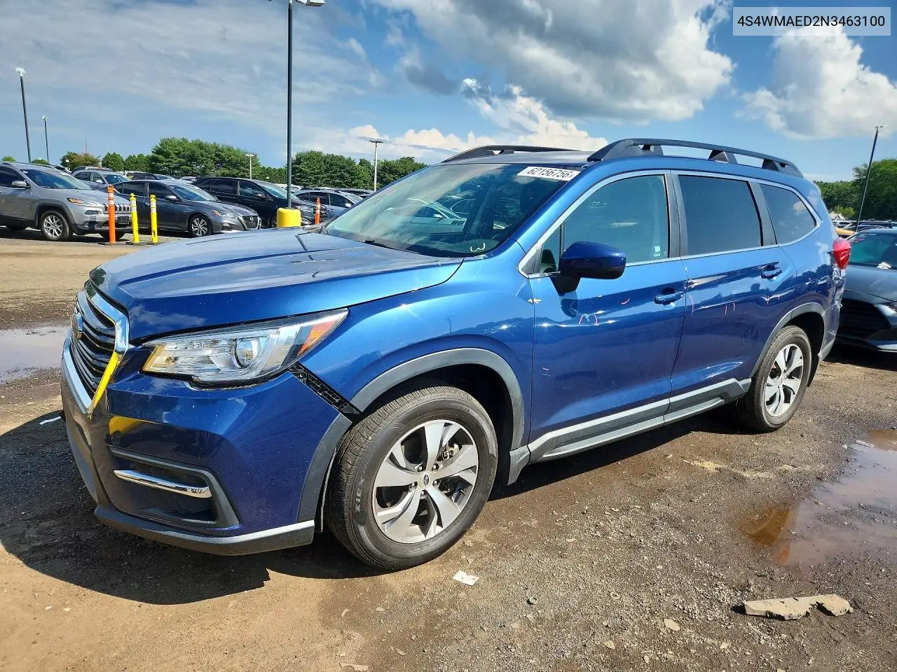 2022 Subaru Ascent Premium VIN: 4S4WMAED2N3463100 Lot: 62156756