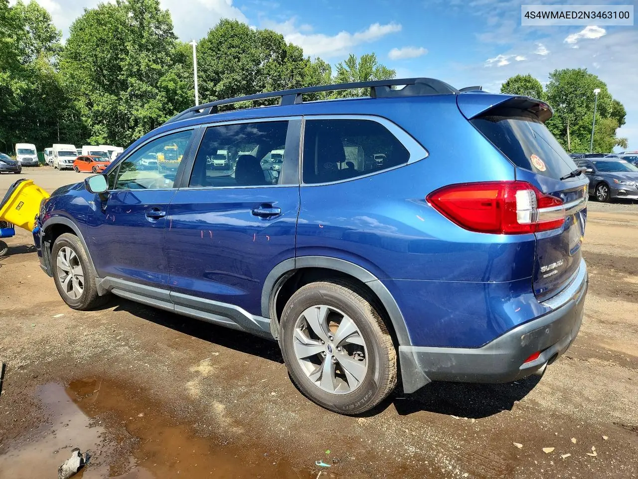 2022 Subaru Ascent Premium VIN: 4S4WMAED2N3463100 Lot: 62156756