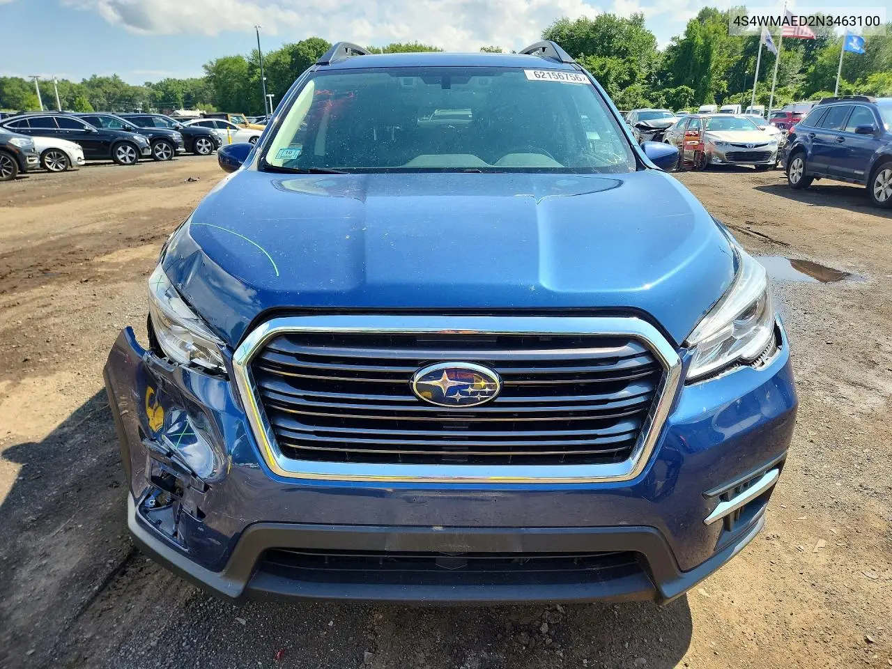 2022 Subaru Ascent Premium VIN: 4S4WMAED2N3463100 Lot: 62156756