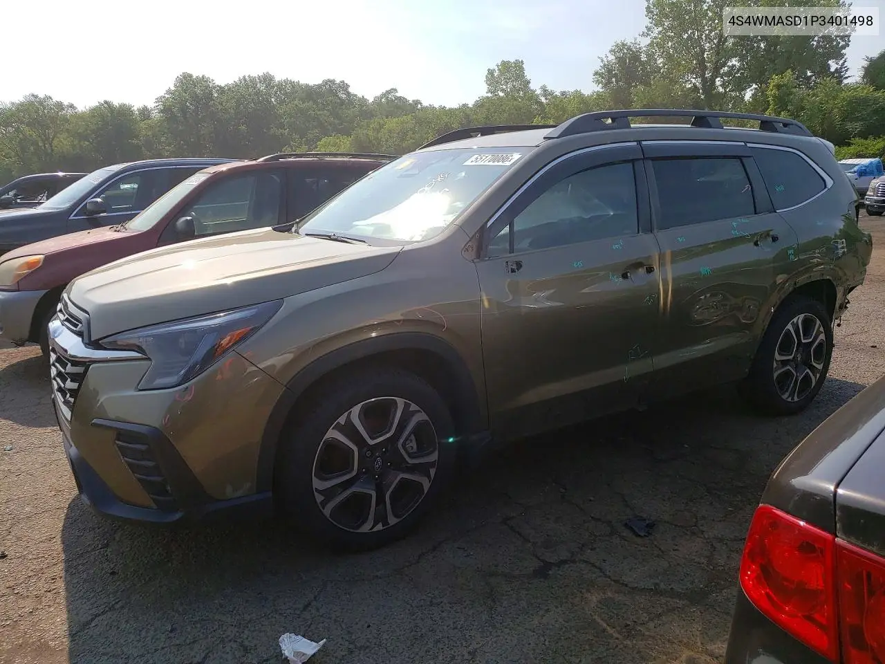 2023 Subaru Ascent Limited VIN: 4S4WMASD1P3401498 Lot: 55170086