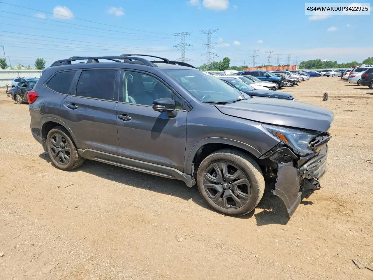 2023 Subaru Ascent Limited VIN: 4S4WMAKD0P3422925 Lot: 60184486