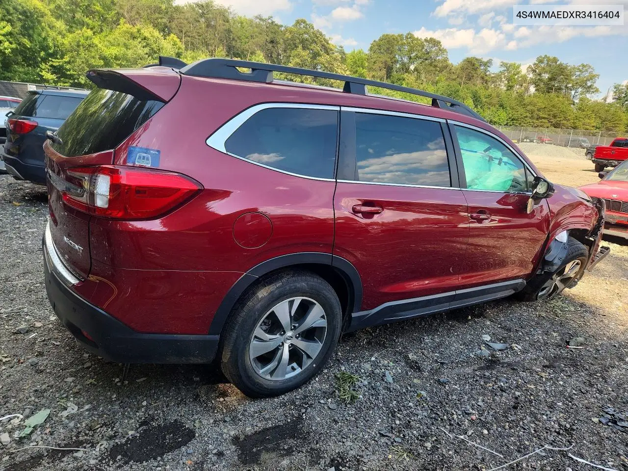 2024 Subaru Ascent Premium VIN: 4S4WMAEDXR3416404 Lot: 58773666