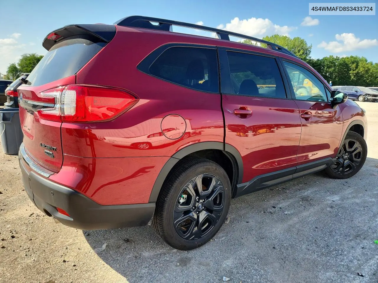 2025 Subaru Ascent Onyx Edition VIN: 4S4WMAFD8S3433724 Lot: 60973496