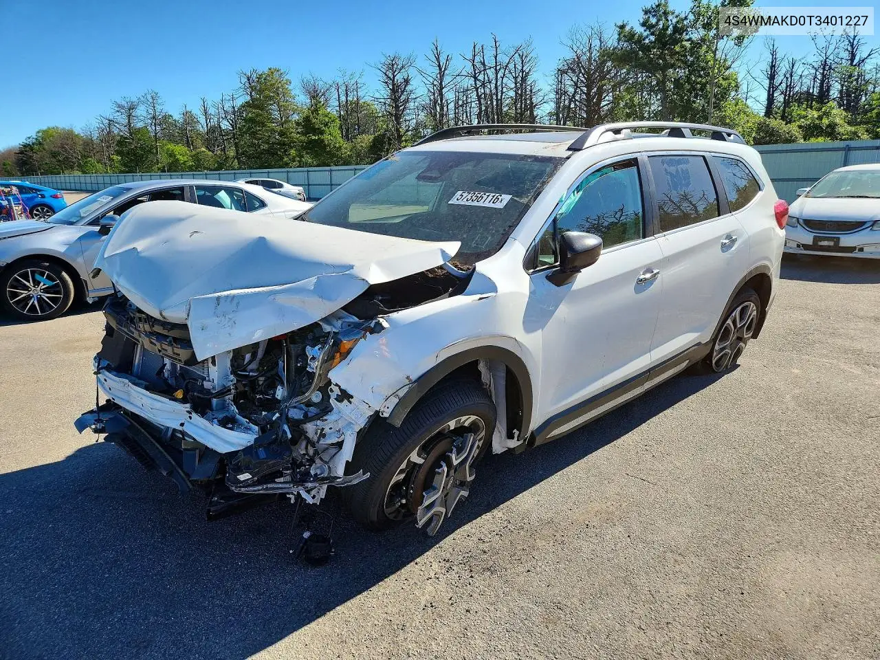 2026 Subaru Ascent Touring VIN: 4S4WMAKD0T3401227 Lot: 57356116