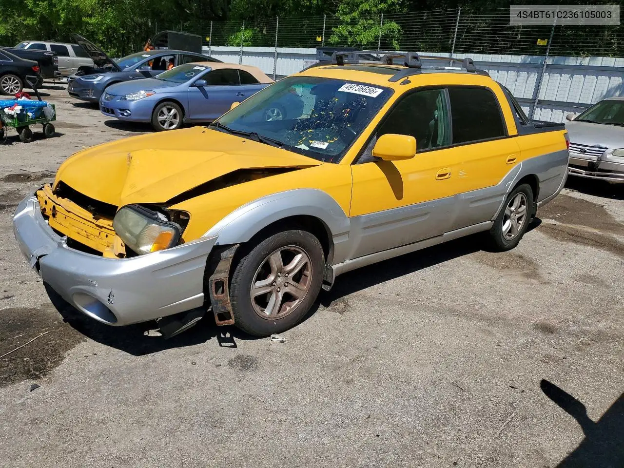 2003 Subaru Baja VIN: 4S4BT61C236105003 Lot: 49736656