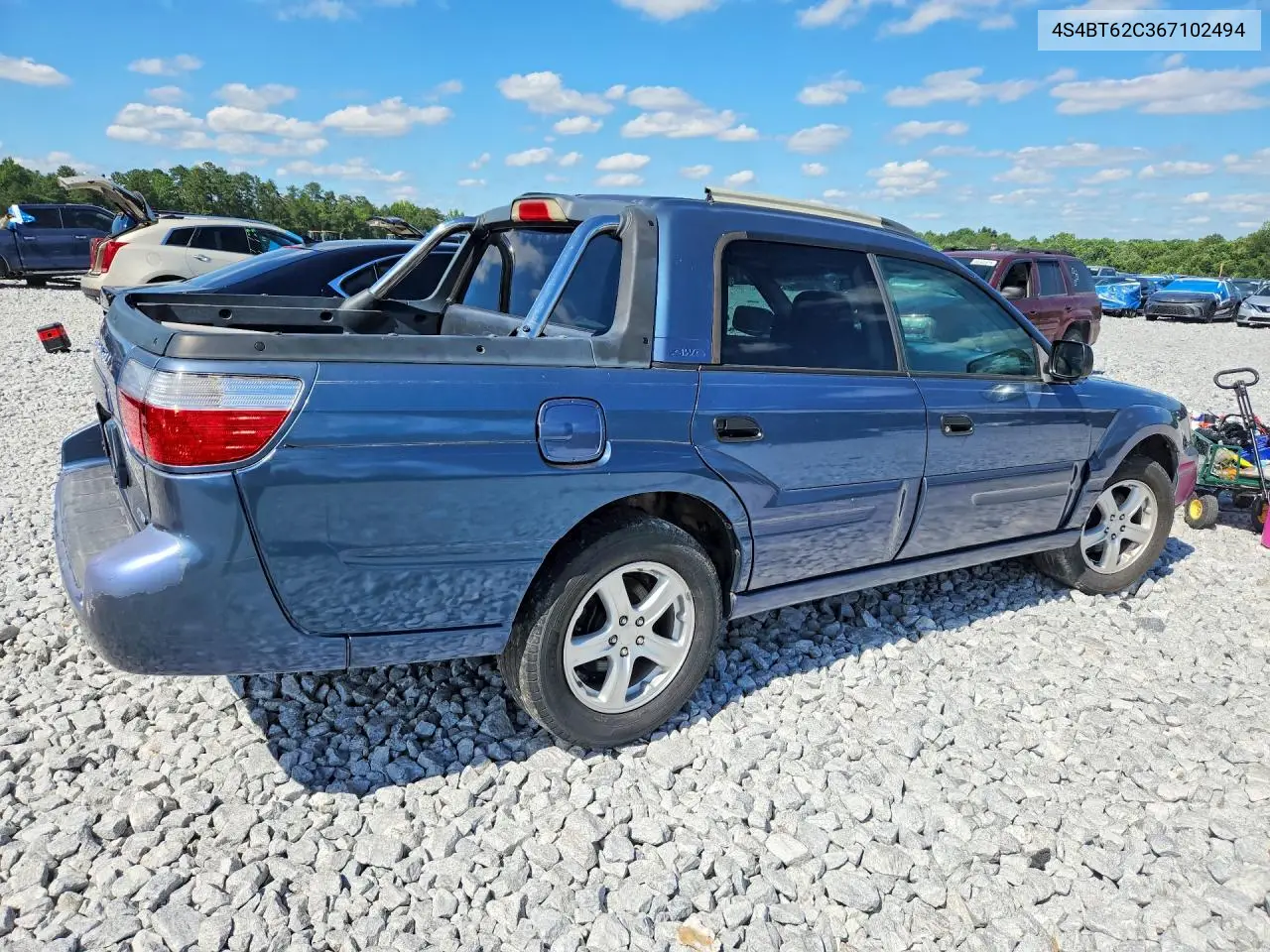 2006 Subaru Baja Sport VIN: 4S4BT62C367102494 Lot: 58800936
