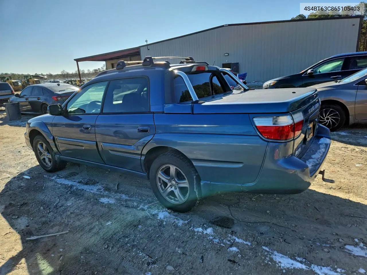 2006 Subaru Baja Turbo VIN: 4S4BT63C865105403 Lot: 73209255
